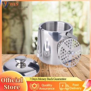 【Flagship】 Double-Wall Stainless Steel Ice Bucket with Lid Strainer and Tongs Cooler Bucket