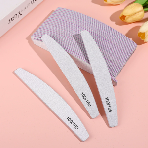 Grey Sandpaper Nail File 100/180Double Sided Buffer Block Polisher PedicureManicure Nail Art Files Nails Accesories