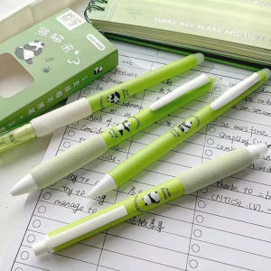 TINGTIAN 4PCS Aesthetic Panda Erasable Pen Blue/Black Ink Cute 0.5mm Gel Pen Creative Signature Thermal Eraser Pen Students Kids