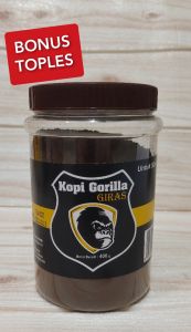 Kopi bubuk Java Robusta 400 gram Cap GORILLA Giras (BONUS Toples) Kopi hitam bisa untuk 50x seduh
