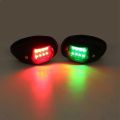 2pcs/set 10V-30V Tegangan Lebar Lampu Peringatan Sinyal Lampu Navigasi LED Lampu Sinyal Kapal Pesiar Lampu pengingat truk-lampu merah dan lampu hijau. 