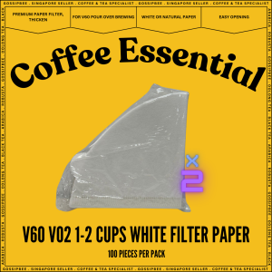 GossipBee Premium V60 Coffee Filter Papers 100-Pack Natural/White Easy-Open for 1-4 Cups Brewing