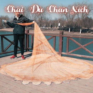Chài Dù Chân Xích Thái Lan Loại 1 Siêu Bền Chống Rách Chuyên Bắt Cá Lớn Mắt 4 Phân Xích Inox Ôm Đáy Chemeng Store
