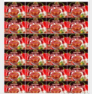 Sticker Label for Chili Garlic Sauce (size 2.2x1.5 28pcs )Label high quality print matibay glossy