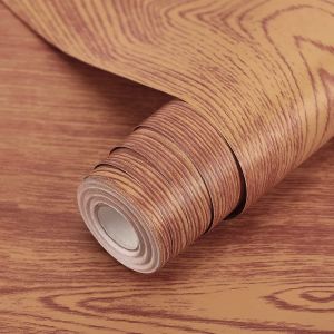 Wallpaper Dinding Kayu Serat Coklat Tua 9m s/d 10m x 45cm