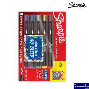 Sharpie ปากกาชาร์ปี้ มาร์เกอร์ อะคริลิค หัวกลม *แพ็ค 5 ด้าม* ปากกาหัวกลม Creative marker Newell