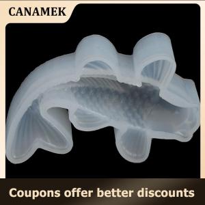 【 CANAMEK 】 3D Lucky Koi Fish Silicone Mold DIY Resin Casting Art Jewelry Making Craft Epoxy