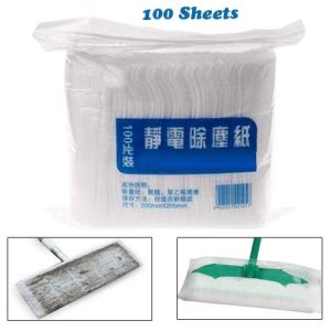 100 Disposable Electrostatic Dust Removal Mops Multifunctional Cleaning Wipes Bathroom and Kitchen Cleaning Cloths