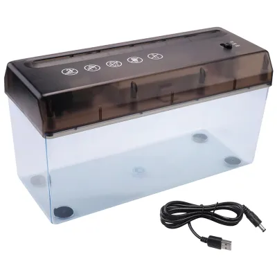 USB Electric Dual Paper Shredder Desktop Mini Financial Bill A4 Paper Shredder Paper Cutter for Home Office