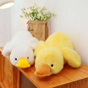 SI958 Soft Long Hair Duck Plush Doll PP Cotton Fluffy Duck Stuffed Animal Toy Comforting Sleep Doll Comfortable Huggable Duck Plush Toy Home Decor