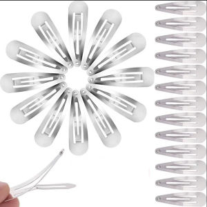 20pcs BB Snap Hairpins Simple Silver Bobby Pin Clip Base DIY Handmade Barrettes Styling Tools Y2K Women Girls Hair Accessories