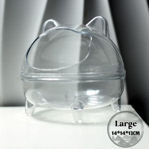 Hamster Bathtub Pet Hamster Bathroom Bath Sand Room Small Animal Toilet Large Space Transparent Shower Room Bath Container