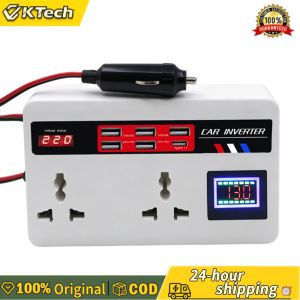 【Free Shipping】 Car Power Inverter 200W 12V/24V to 110V/220V with USB Charging Ports for Mobile Devices