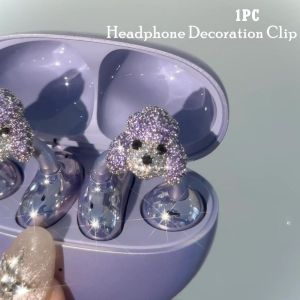 UTOPUS Có thể tháo rời Khóa đường kính tai nghe Zircon Tự làm Kẹp trang trí tai nghe Quà tặng sáng tạo Chó Động Vật Phụ kiện tai nghe