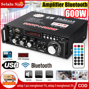 (dalam Stok Dikirim Dari Jakarta) 600W Amplifier Bluetooth Karaoke Home Bluetooth Stereo Amplifier Theater MP3 Player FM Radio Hi POWER Built-In EQUALIZER with Remote Control Ampli Mini Amplifer Bluetooth- BT-298A - Black