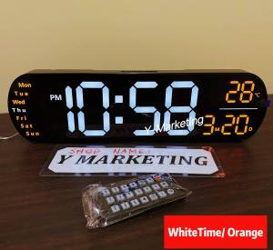 5502 Led Digital Alarm Wall Hang Clock With Ambiance Light Timer And Countdown