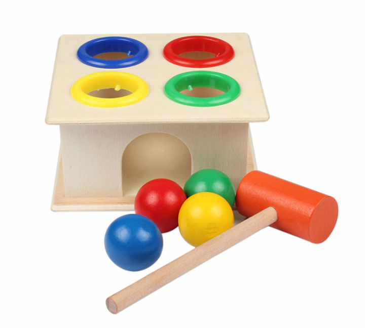 Wood Hammer Toy Balls Pounding and Hammering Toy Early Learning ...