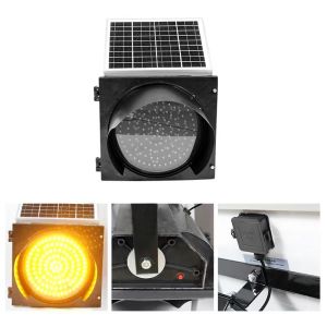 โซล่าเซลล์ ไฟหลืองกระพริบไฟจราจรโซล่าเซลล์ไฟสัญญาเตือนกระพริบ Solar cellไฟจราจรไฟเหลืองกระพริบ 170 LED - 95LED กระพริบไฟสีเหลืองสีแดง30c