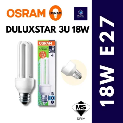 OSRAM DULUXSTAR 3U 18W E27 LIGHT BULB [WARM WHITE 827/COOL WHITE 840/DAYLIGHT 865]