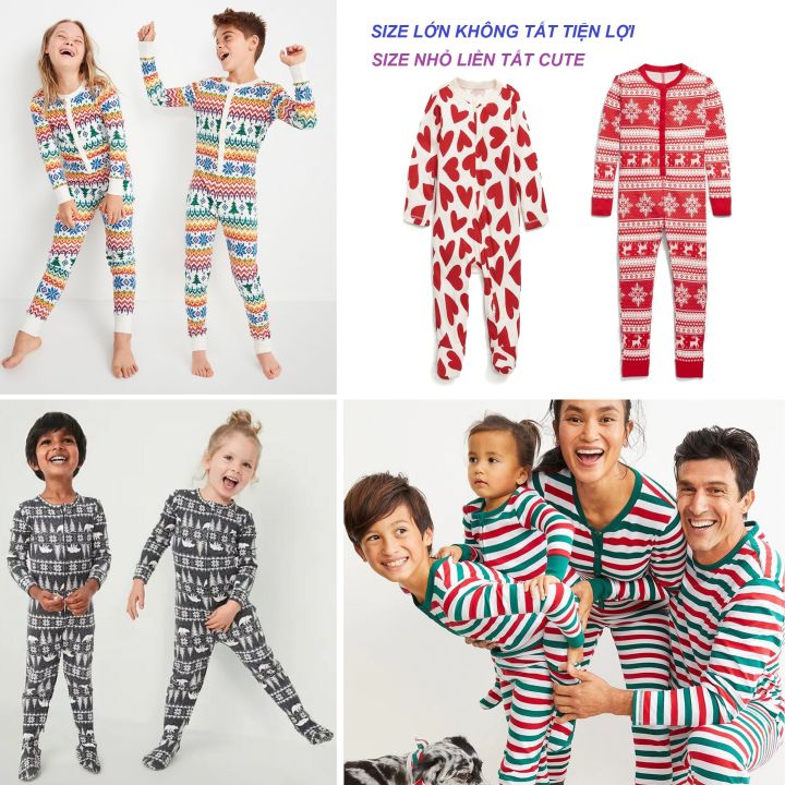 Bộ body sleep SIZE ĐẠI 4T-14T 100% cotton đồ ngủ pyjama gia đình đồ đôi ...