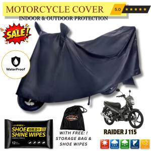 AKIOKI Motorcycle Cover for Raider J115 With Storage Bag & Shoe Shine Wipes Waterproof Indoor Outdoor Protection