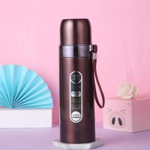500ML Stainless Steel Double Wall Water Bottle 500ml Vacuum Thermos for Tea Coffee Airtight Insulated Cap