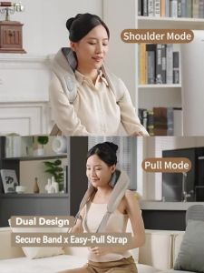Ready stock🇲🇾Lenovo Neck and Shoulder Massager with Heat Shiatsu Back Massage Pillow with 6D Deep Tissue Kneading for Foot Legs Body Muscle Pain Relief Use at Home Office & Car