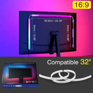 【ปรับได้ 64 สี】ULRICA ไฟตกแต่งห้อง ไฟแต่งห้อง ไฟเส้น RGB แถบไฟ LED ไฟประดับห้อง ไฟติดห้อง มีกาวในตัว ไฟเส้นLED แถบไฟซิงโครไนซ์ RGB สำหรับจอคอมพิวเตอร์ ไฟติดห้องนอน LED Strip Light ไฟตกแต่ง RGB แถบไฟเส้น ไฟแต่งบ้าน