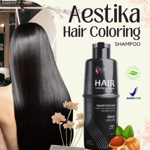 Aestika Shampoo Penghitam Rambut Putih Penghilang uban Aestika Coloring Black Aestika Shampo