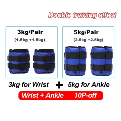 【Fast delivery】Adjustable Pair Set Leg Ankle Wrist Sand Bag 1-3 Kg 4-6 Weights Strap Strength Training Training Leggings weights Running Sport Equipment Women and men