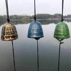 MIKE DUNBAR Traditional Small Good Luck High Quanlity Hanging Japanese Style For Home Temple Garden Outdoor Bell Decor Gift Wind Chime