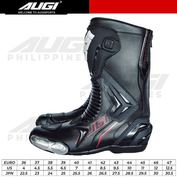 【中古】AUGI AR3 レーシングブーツ　黒／赤 中古】AUGI AR3 レーシングブーツ 黒／赤