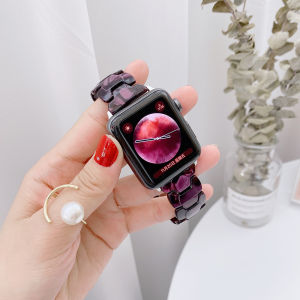 For Apple Watch series 10 42mm 46mm Band Fashion Resin Bracelet With Metal Stainless Steel Buckle iWatch Ultra 2 49mm Series 10 42mm 46mm/9 8 se 7 6 5 4 3 2 1 band 40mm 44mm 38mm 42mm strap