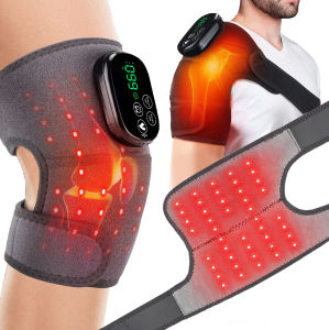 Red Light Therapy Knee Brace 660nm Red Light 850nm Near Infrared Light Therapy Knee Heating Pad Shoulder Elbow Knee Massager Rechargeable