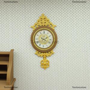 [COD] Technicolore 1Pcs Pretend Play Furniture Toy 1:12 Dollhouse Miniature Retro European Wall Clock Play Doll House Home Decor Accessories