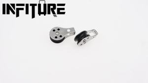 Kaly 1/2/4/5/6/8/10pcs Stainless Steel Swivel Eye Wire Rope Pulley Block Single Wheel Single Nylon Sheave Pulley Block Durable Boat 2B5Z7