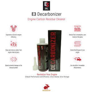 E3 Decarbonizer Engine Carbon Residue Cleaner Decabon Boost Efficiency Reduce Fuel Saver