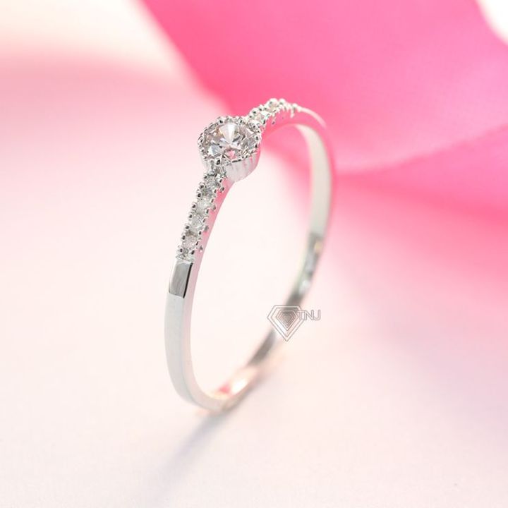 Nhẫn bạc nữ đính đá đơn giản đẹp NN0196 - Trang Sức TNJ | Lazada.vn