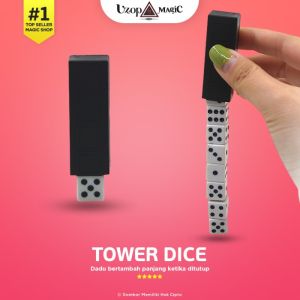 Dadu tower - Alat sulap menumpuk dadu ditutup jadi semakin tinggi