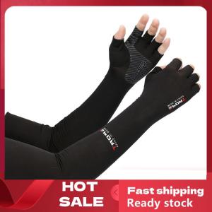 🚚【Local Express Delivery】🚚 2pcs Sport Arm Sleeves Cycling Running Fishing Climbing Arm Cover Sun UV Protection Ice Cool Sleeves With 5-finger Cuff