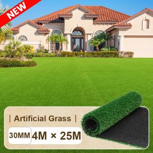 【5-year warranty】4M × 1M to 4M×25M Artificial grass mat Penuh (tiada patah) 30MM Fake Lawn Turf Mat with Dewatering Hole