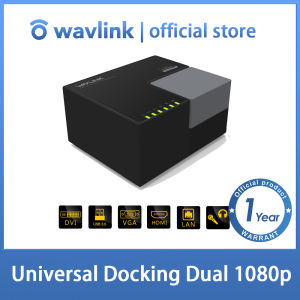 Wavlink Universal USB 3.0 Dual Video Docking Station with DVI/HDMI (up to 2048 1152) Dual Video DisplayUSB3.0 Universal Laptop Docking Station USB Hub Quick Charging Gigabit Ethernet Audio Mic
