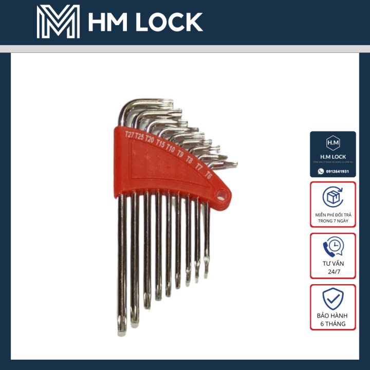 BỘ KHOÁ LỤC GIÁC BÔNG CÓ LỖ LOẠI NHỎ SIZE (T6,7,8,9,10,15,20,25,27 ...