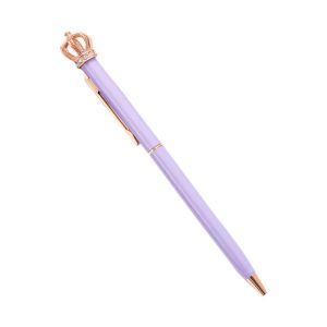RGFV MALL Interesting Silver Kawaii Office Supplies Crystal Business Gift Pen Diamond Student Stationer Writing Tool Exquisite Ball pen Beautiful School Stationery Shining Crown Ballpoint Pen Metal Point Pens