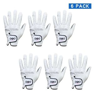 6 PCS Golf Gloves Mens Golf Glove Soft Breathable Pure Sheepskin Genuine Leather Slip-Resistant Design Drop Ship