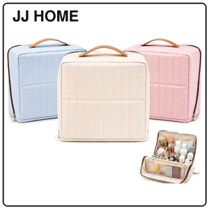 【JJ HOME】 Upright Travel Cosmetic Bag Large Capacity Makeup Organizer Toiletry Case Luggage Sleeve Portable Vanity
