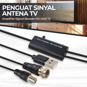 Antena TV Digital Indoor DVB-T2 25dB + Penguat Sinyal Antena TV