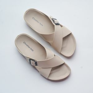 Christian Bale JESSELYN Sandal Flat Wanita Kekinian Sendal Casual Cewek Sandal Slop Gesper Terbaru