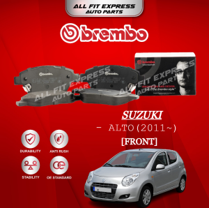 SUZUKI ALTO (2011~) FRONT (DEPAN) BREMBO BRAKE PAD 100% ORIGINAL AUTHENTIC PRODUCT (PRICE FOR 4 PCS)