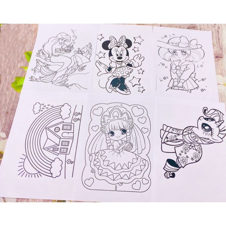 🗒Bộ 10 Tranh Tô Màu Cho Bé, Tranh Giấy A4 Đủ Hình🌈 | Lazada.vn